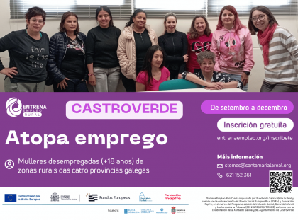 “Entrena Empleo Rural” se pondrá en marcha en Castroverde para ayudar a mujeres a reactivar su búsqu